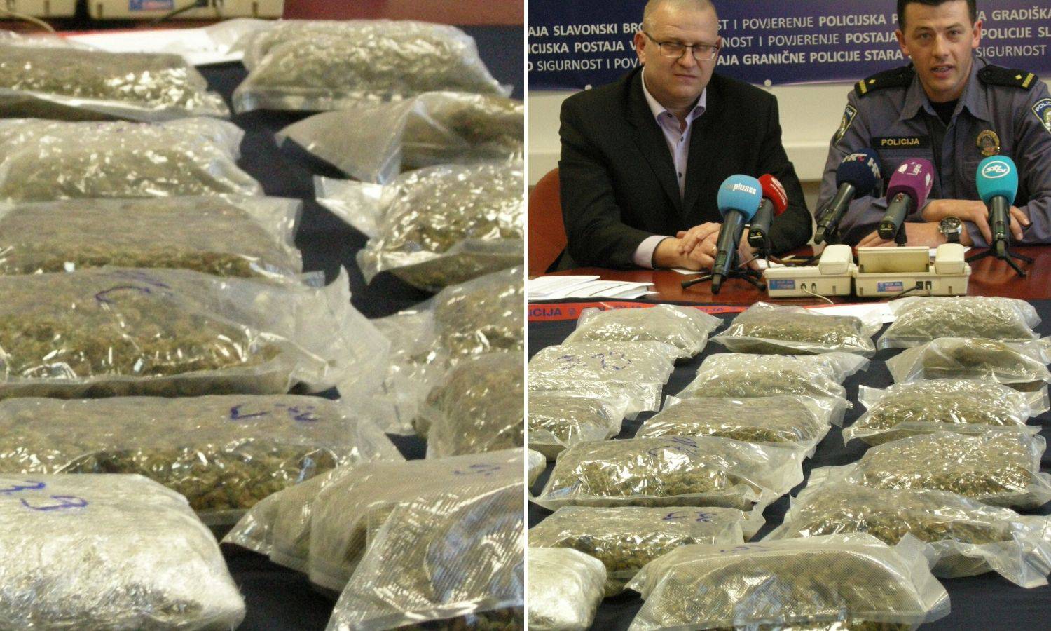 U Hondi srpskih tablica kod S. Broda našli 8,8 kila marihuane