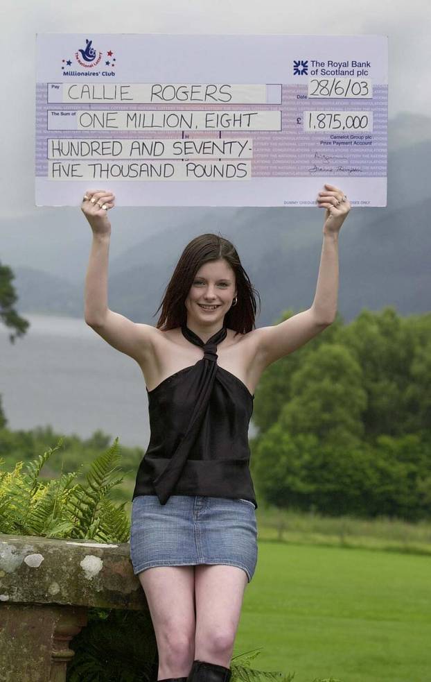 National Lottery winner Callie Rogers