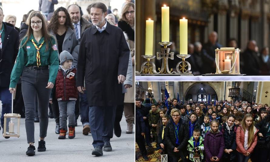 Izviđači donijeli Betlehemsko svjetlo u zagrebačku katedralu