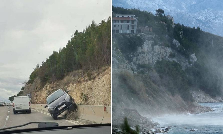 Bura poharala Dalmaciju: U Makarskoj otpuhalo Toyotu