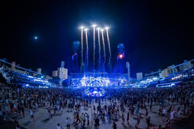Split - Treca Vecer Ultra Festivala. Vatromet.
