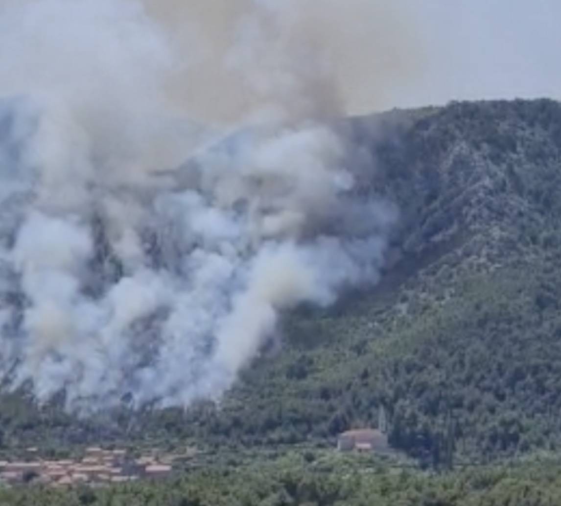 Zapovjednik vatrogasaca na Braču: 'Požar nam konstantno probija linije, nastradala štala'