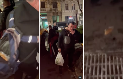 VIDEO Vučićevom studentu iz torbe ispao sendvič, snimka postala hit: ‘Viri vam, majke mi‘