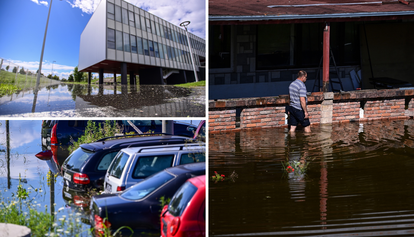 FOTO Kod Ivanje Reke Sava je poplavila osnovnu školu i teren