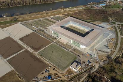 Osijek: Pogled iz zraka na novi stadion NK Osijek na Pampasu