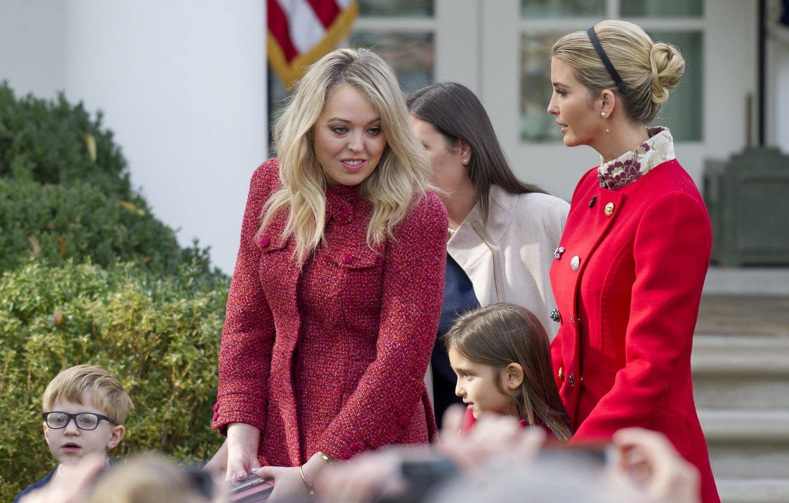 Tiffany and Ivanka Trump at Thanksgiving turkey pardonning