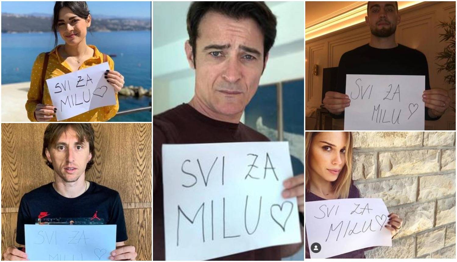 Višnjić, Modrić, Franka... za malu Milu svi su ujedinili snage