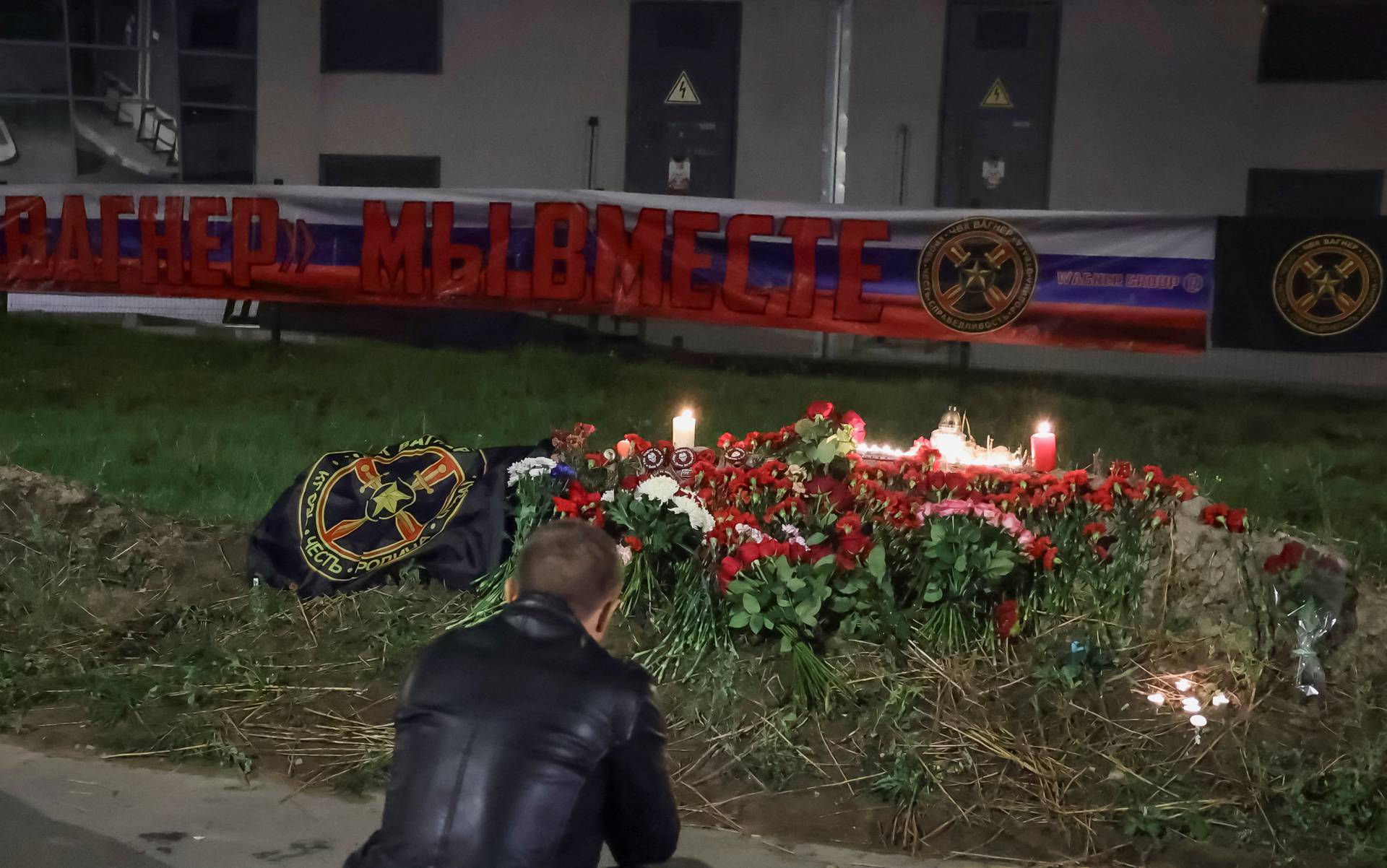 Floral tributes in St.Petersburg for Wagner's Prigozhin believed killed in plane crash