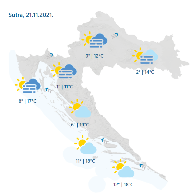 Promjene početkom tjedna: Već od sutra će kiša, u gorju i snijeg