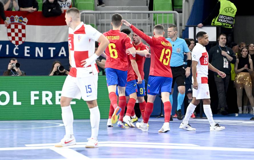 Susret Hrvatske i Španjolske u polufinalu Europskog prvenstva u futsalu