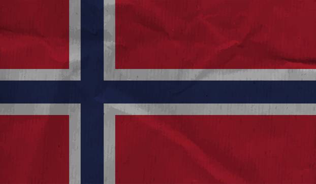 Grunge Norway flag. Norway flag with waving grunge texture.