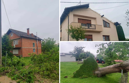 VIDEO Pogledajte kako je oluja poharala Samobor i okolicu: 'To je katastrofa, čupala je krovove'