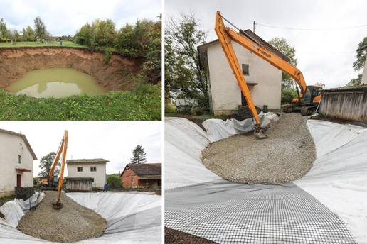 FOTO Počeli sanacijski radovi na najvećoj vrtači u Mečenčanima