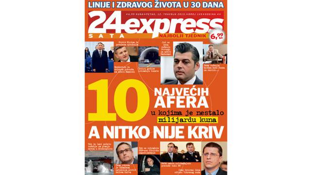 24sataExpress: 10 najvećih afera u kojima nitko nije kriv!