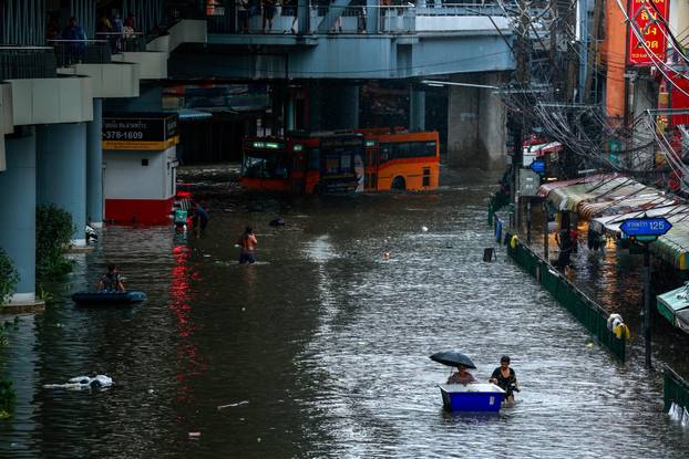Heavy rain in Bangkok