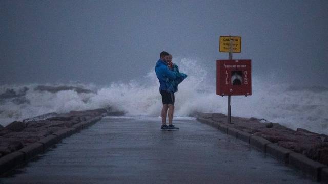 Tropical Storm Nicholas in Galveston, Texas