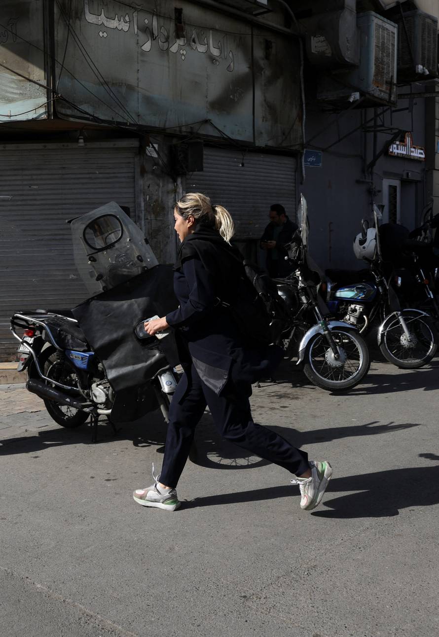 Aftermath of strike in Tehran