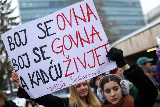 Prosvjed studenata u Sarajevu u znak podrške kolegama u Srbiji