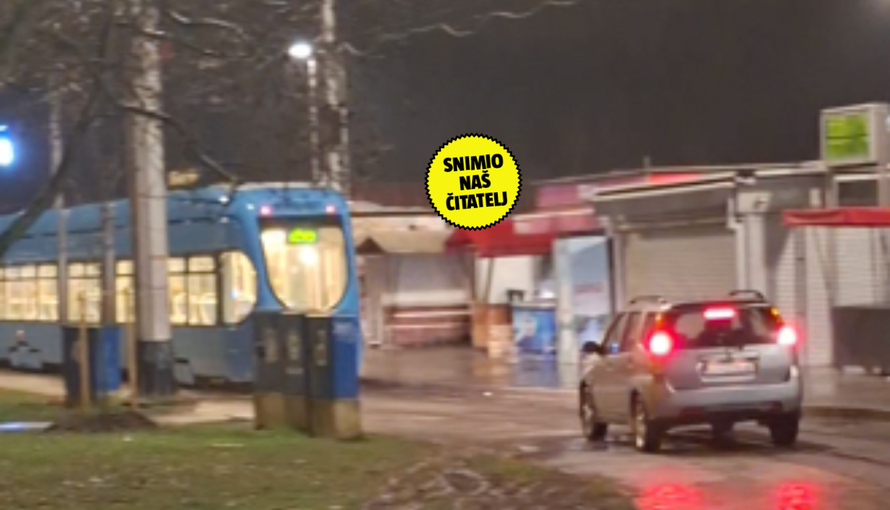 VIDEO Kae ovo frende: Vrtio se autom po okretištu Črnomerec!