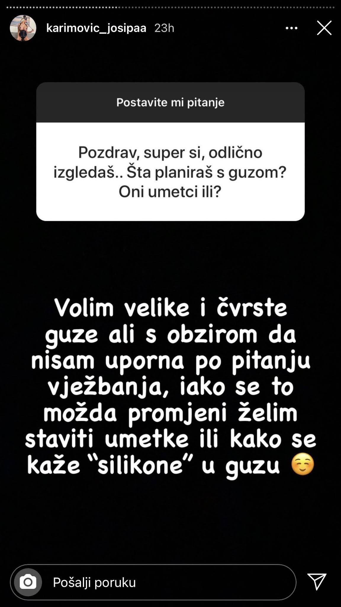 Opet pod nož: Stavit ću umetke u stražnjicu. Volim velike, čvrste