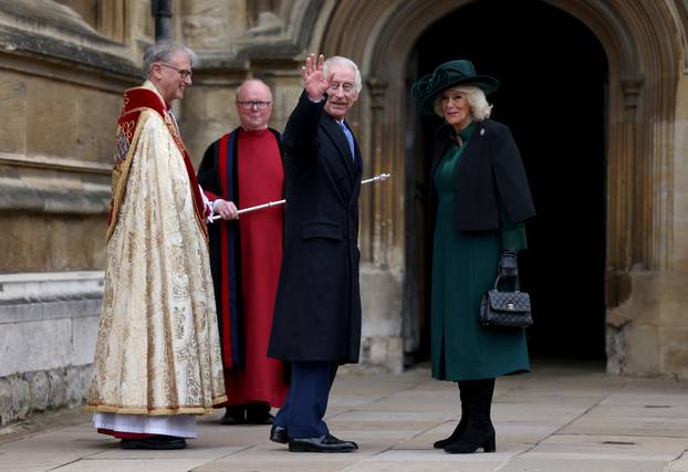 Britain's Royals attend the Easter Matins Service at St. George's Chapel, Windsor Castle