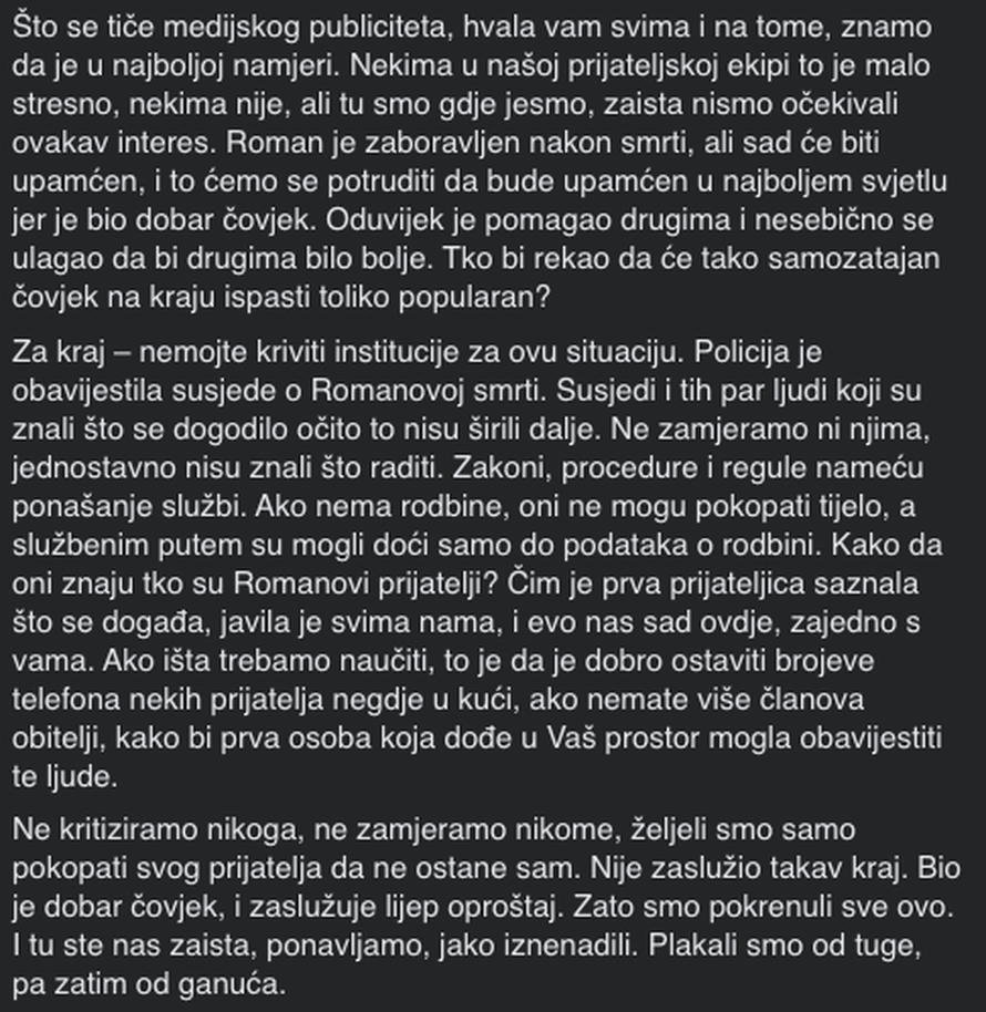 U dva dana sakupljen novac za sprovod zagrebačkog umjetnika
