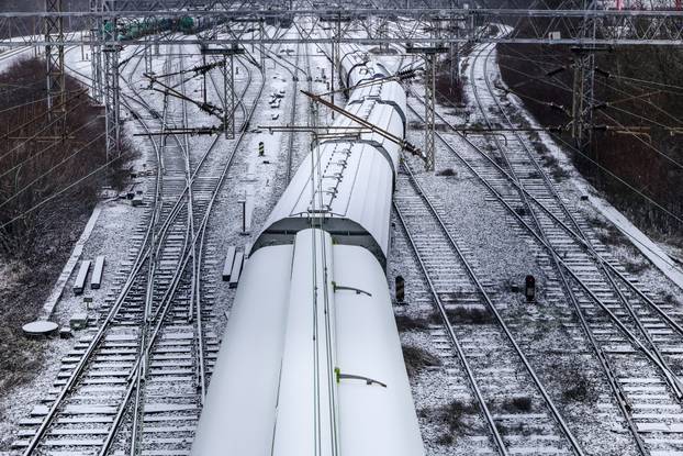 Zagreb: Glavni kolodvor pod snijegom