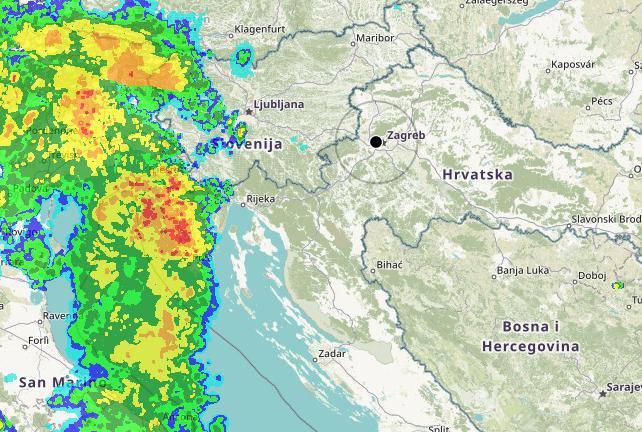 Stiže novi kišni val: Nevrijeme već zahvatilo Istru, mogući su obilni pljuskovi na  Jadranu