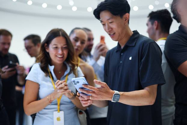 Apple holds event at the Steve Jobs Theater on its campus in Cupertino