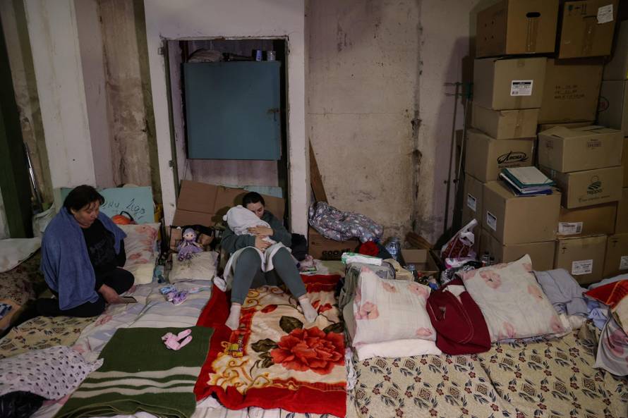 Children patients whose treatments are underway stay in one of the shelters of Okhmadet Children's Hospital