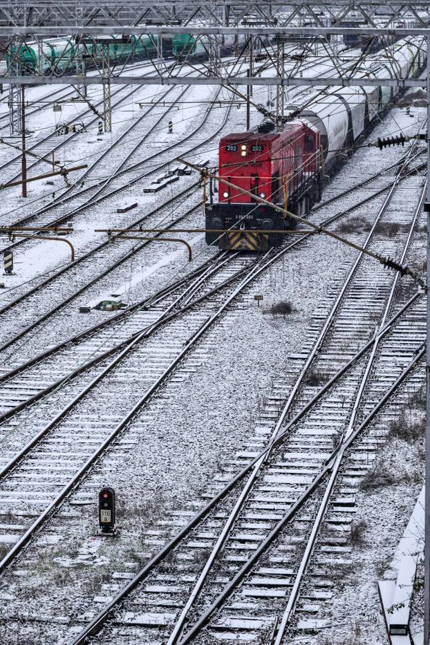 Zagreb: Glavni kolodvor pod snijegom