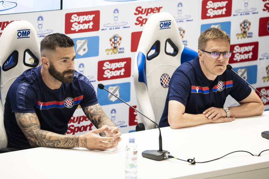 Split: Konferencija za medije HNK Hajduka uoči sutrašnjeg finala nogometnog kupa