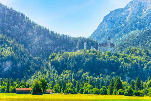 Neuschwanstein Castle in the Bavarian, Germany