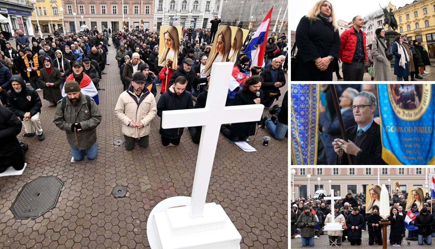 Prosvjed protiv klečanja na Trgu: 'To je skupina muškaraca koja nema veze s religijom'