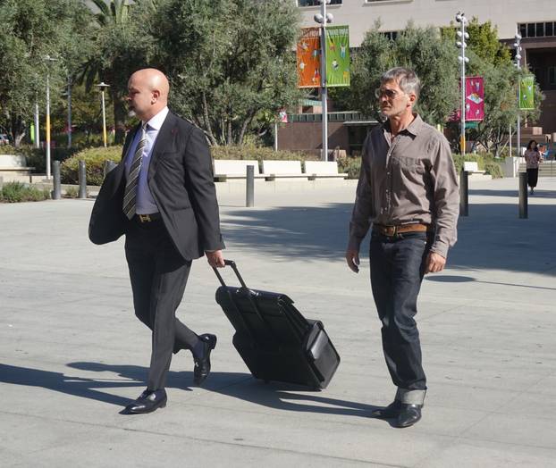 *EXCLUSIVE* Olivier Martinez arrives at court on day two of his custody and restraining order battle with Halle Berry