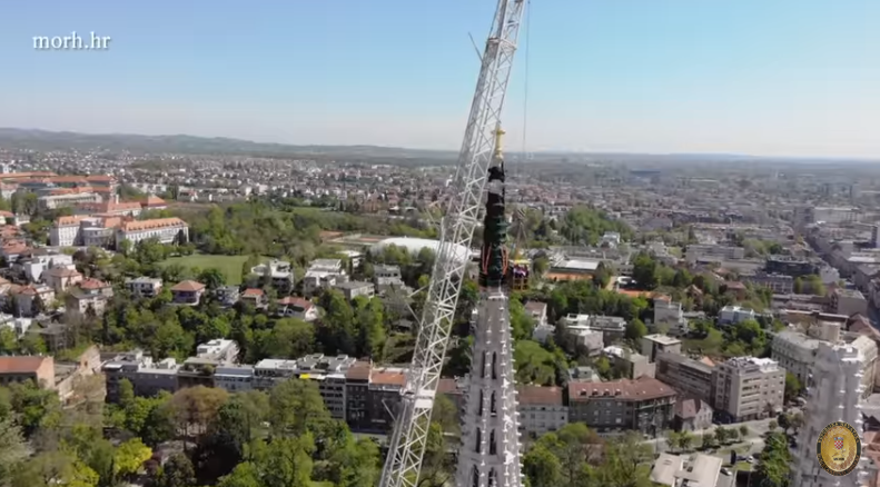 MORH objavio video uklanjanja tornja katedrale iz svih kutova