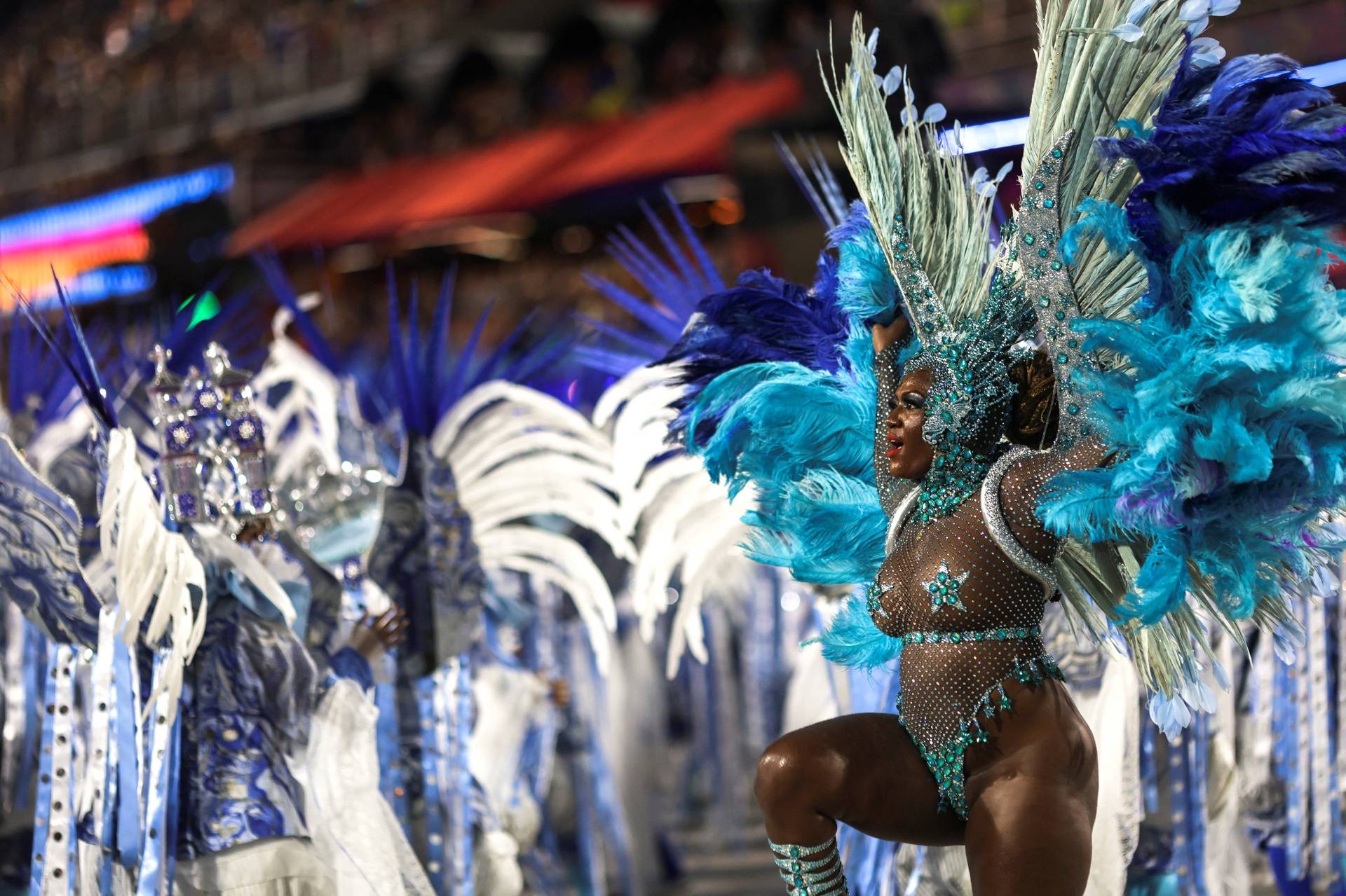 Carnival magic descends on Rio as second night of elite samba schools lights up the Sambadrome, in Rio de Janeiro