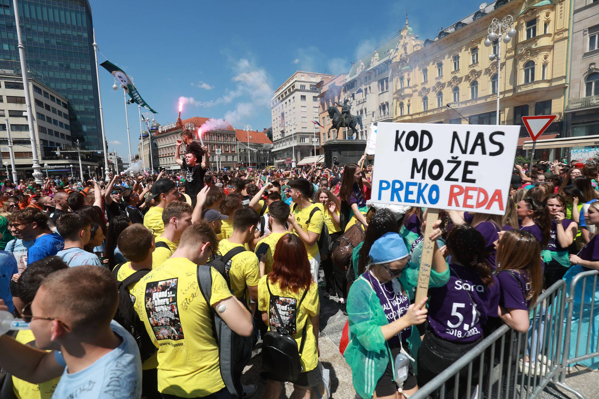 Zagreb: Norijada na  Trgu bana Josipa Jelačića