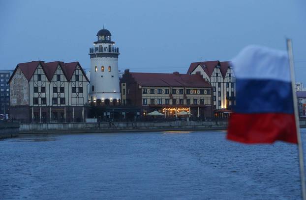 A general view shows the Fishing Village ethnographic and trading-craft centre in Kaliningrad