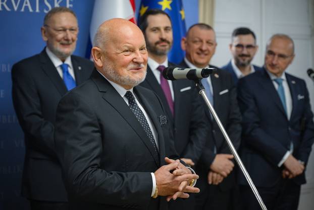 Zagreb: Prijem rukometaša u Banskim dvorima