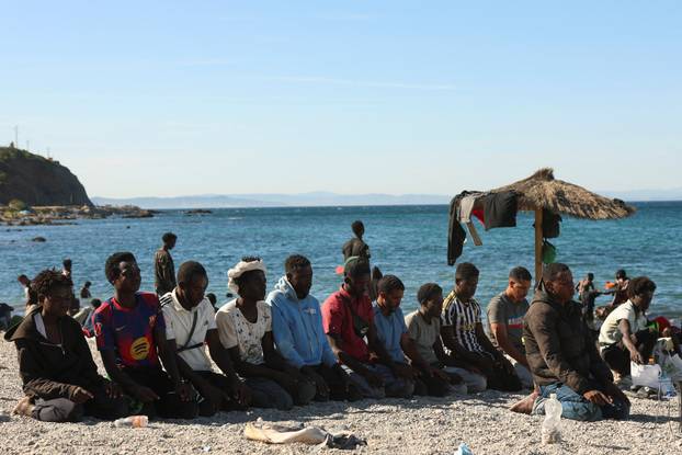 Mass crossings of migrants on foot and by sea from Morocco into Spanish territory, in Ceuta