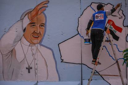 Mural Pape Franje u Bagdadu