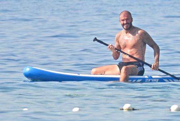 ARHIVA - 2023. David Beckham uživa u moru kod Lopuda