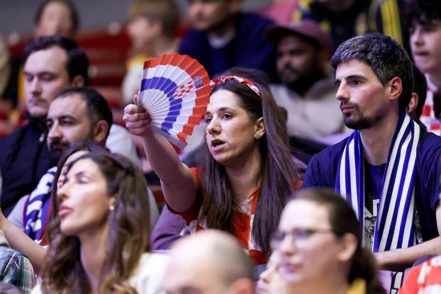 Malmo: Navijači Hrvatske i Mađarske na rukometnoj utakmici EHF prvenstva