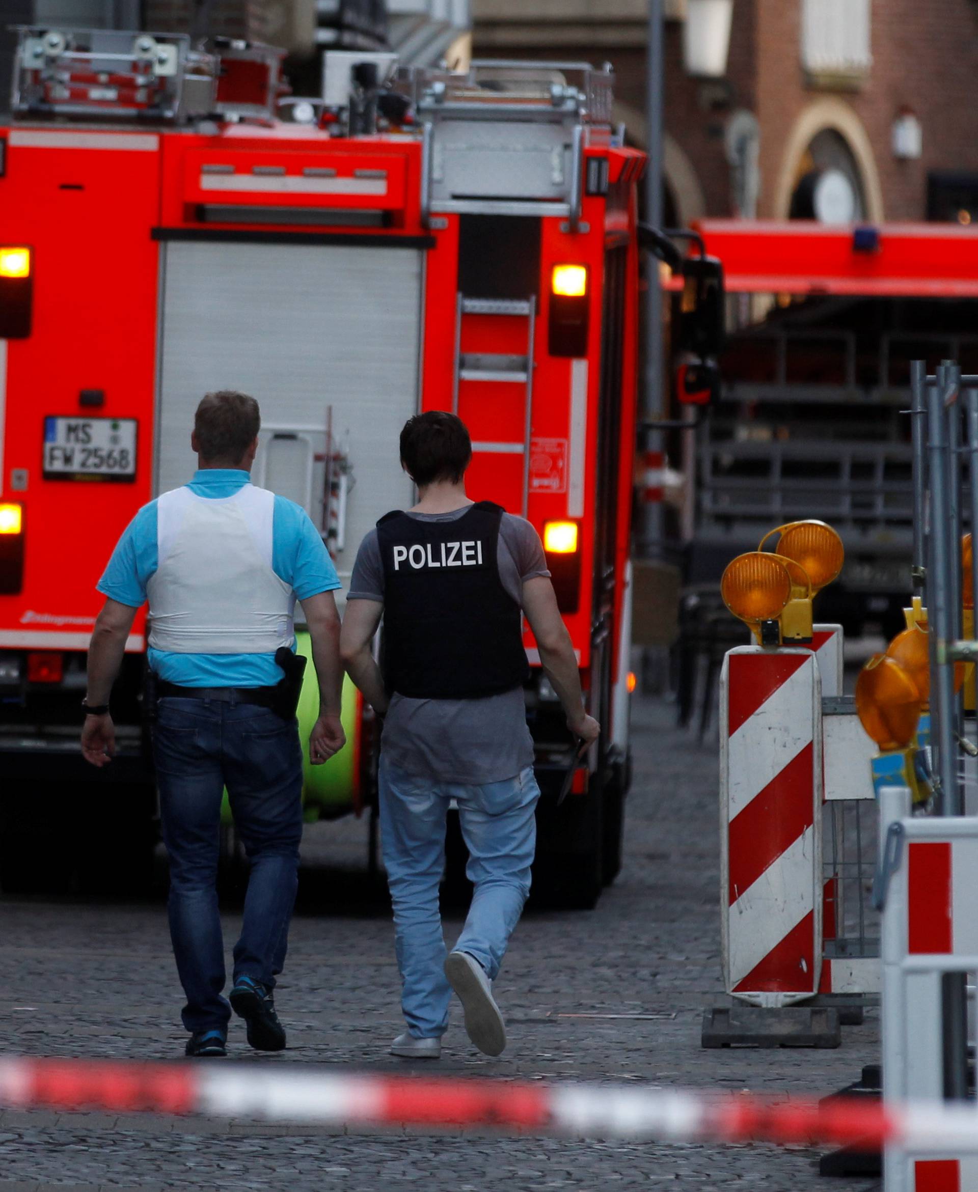 A man drove a van into a group of people sitting outside a popular restaurant in the old city centre of Muenster