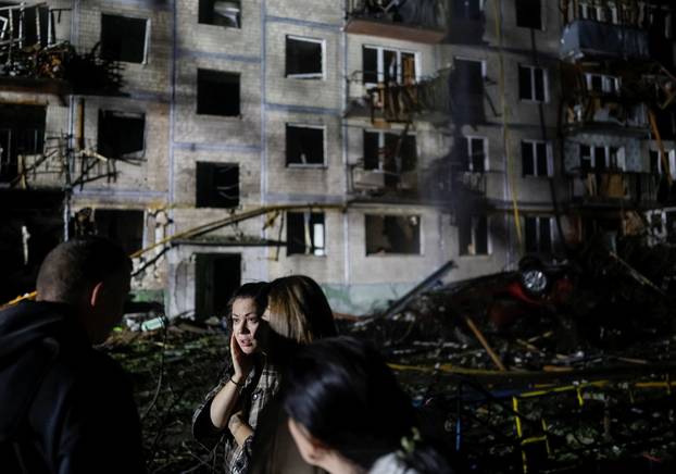 Russian missile strike in Kyiv