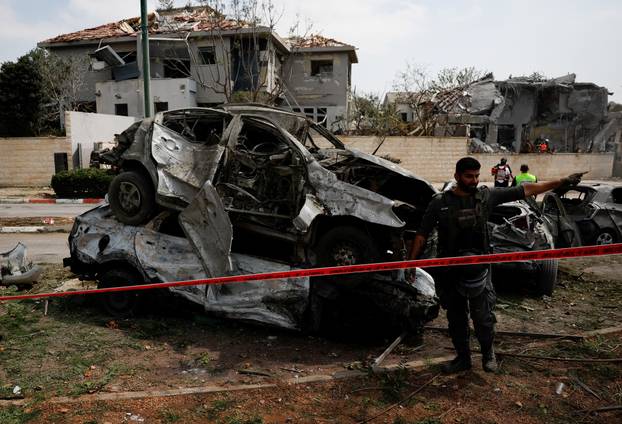 Aftermath of Iran's strike on Israel in Nes Ziona