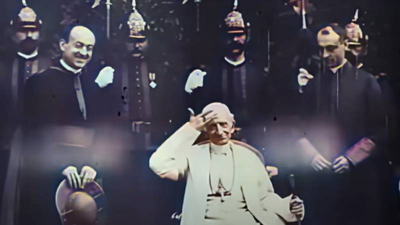 Video this recording is a miracle: on it is a pope who was born in 1810.