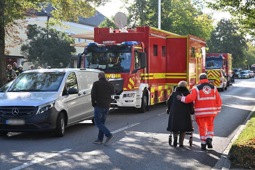 Fire in Munich - large-scale deployment of police and fire department