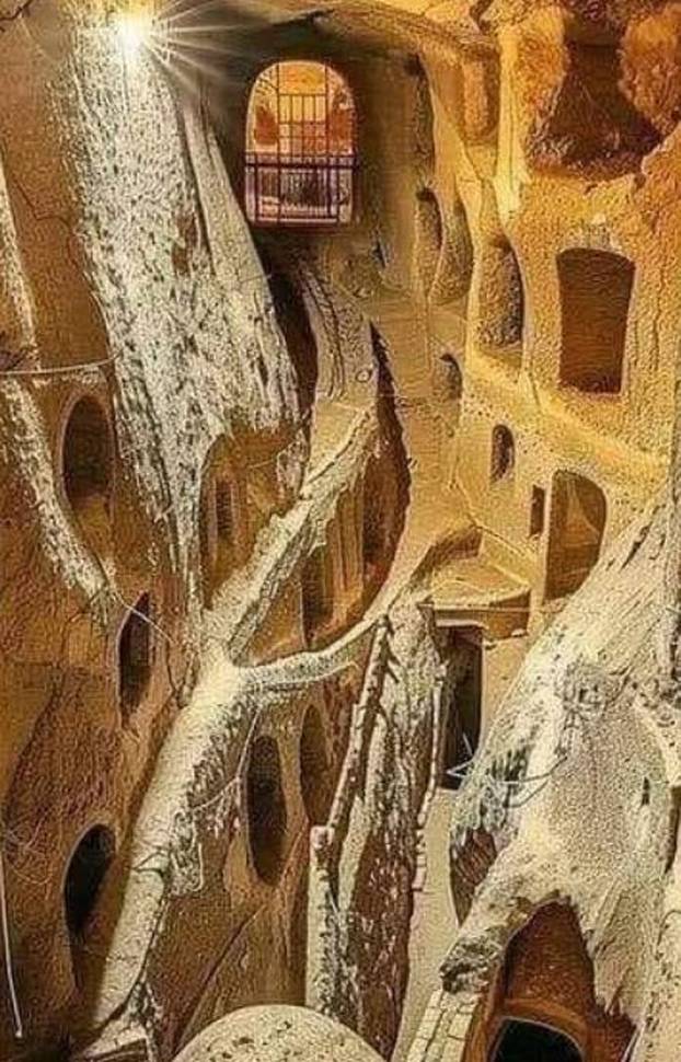 Derinkuyu je najveći podzemni grad svijeta, dubok 85 metara, a u njega stane 20.000 ljudi